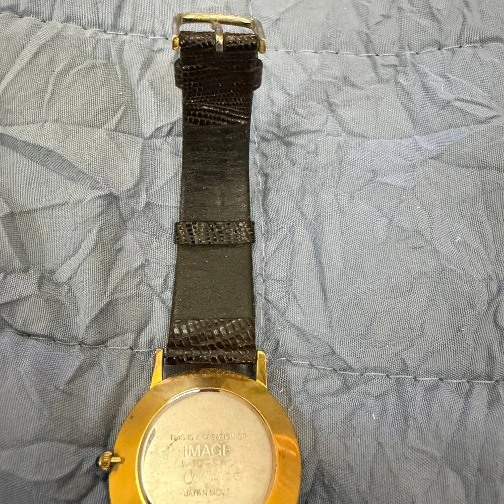 Vintage 1992 Paris Millionaire Club Watch Image Watches Japan Movt Gold Tone